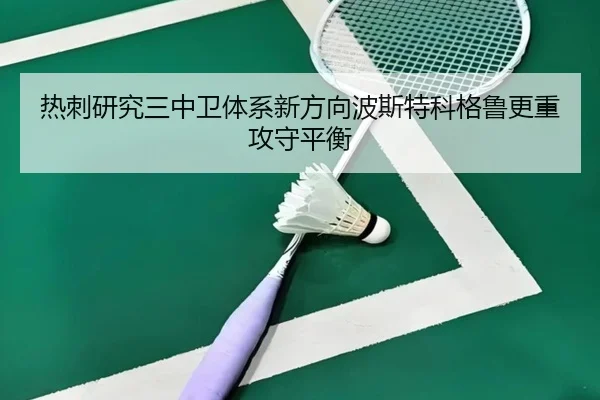 热刺研究三中卫体系新方向波斯特科格鲁更重攻守平衡